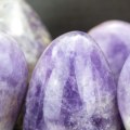 What are purple and white crystals called?