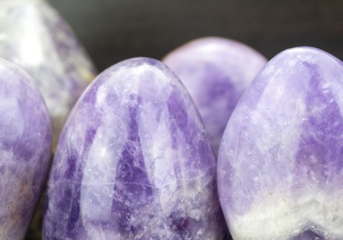 What are purple and white crystals called?